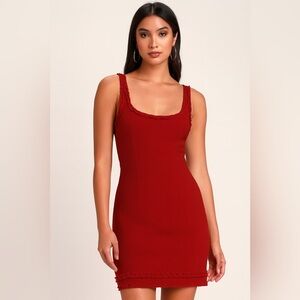 Lulus wine red bodycon dress